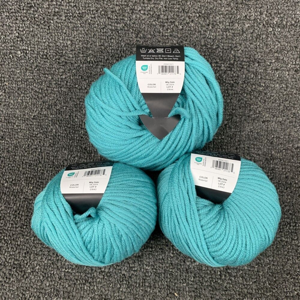 Lot Of 3 New K+C Essential Wool Waterfall Yarn Superwash Merino Discontinued - Picture 4 of 7